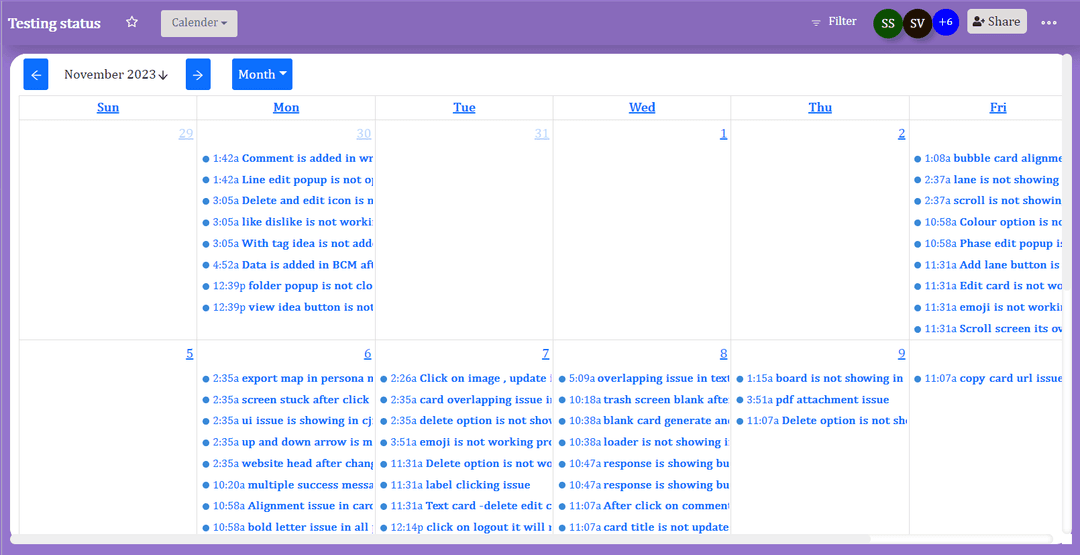 timeline